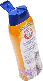 Arm & Hammer 2-in-1 Deodorizing Cat Shampoo, Lavender, 20 Fl Oz, 2-Pack | Baking soda formula reduces dander while cleaning and deodorizing the coat in one wash