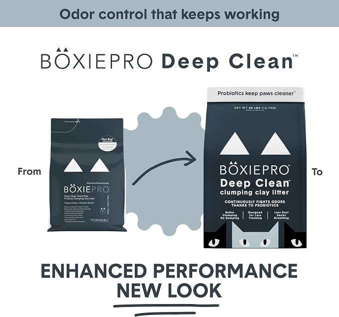 Boxie Probiotic Clumping Cat Litter 40+ Day Odor Control Dust Free 28 lb