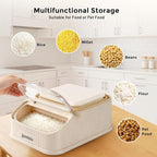 ZOMISIA 30-40lbs First-in, First-out Collapsible Dog Food Storage Container | FIFO System Easy Dispense Base for Freshness, Cat Food Storage Containers with Transparent Lid and Scoop