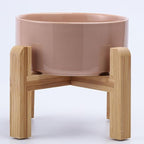 Petygooing Khaki Elevated/Raised Ceramic Dog Bowl for Small Breeds, Dog Food Water Dish with Stand,Pet Feeding Bowl with Anti Slip Rubber for Cats and Small Dogs Puppy 13.5 OZ (5.1In / 1.7 Cups)