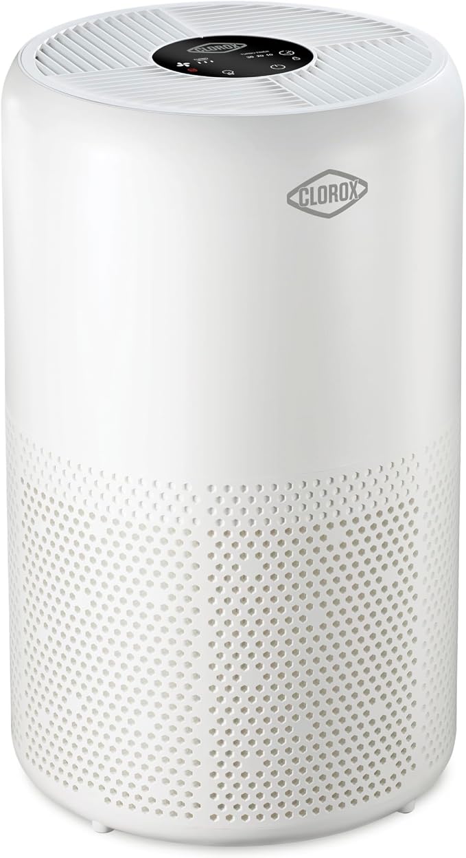 Clorox Large Room Turbo Air Purifiers for Home With True HEPA Filter | 1,650 Sq Ft | Reduces 99.9% of Mold, Viruses, Wildfire Smoke, Allergens, Pet Allergies, Dust | Whisper Quiet