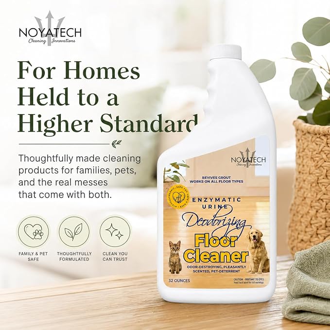 NOYATECH Pet Floor Cleaner, Enzyme Dog and Cat Urine Odor Remover, Gallon