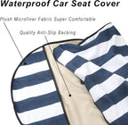 Car Seat Cover Protector Front Seats,for Gym Workout,Running,Swimming,Beach and Hiking,Waterproof Sweat Towel Bucket Seat Covers for Cars SUV Trucks (Blue Stripe, 1Pcs)