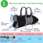 Cinf Cat Nail Clipping Cleaning Grooming Restraint Bag No Scratching Biting for Bathing Nail Trimming Injecting Examining(Black,L)