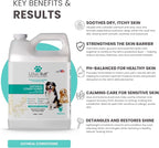 Lillian Ruff PRO Formula Oatmeal Dog Conditioner - Nourishing & Calming Relief for Allergies & Sensitive Skin - Detangles, Softens & Adds Shine with Oatmeal, Coconut Oil & Lavender - USA (Gallon+Pump)