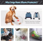 FUAMEY Dog Recovery Sleeve with Elbow Protector, Blue Stripes, 3XL | Stop Licking Joints, Comfortable, Soft Pads,Long Sleeve Suit, Protecting Front Leg Arm Wounds, Cover Skin Conditions