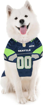 Pets First NFL Seattle Seahawks Dog Jersey, Size Large, Football Shirt Costume for Pet, Dog Sports T-Shirt, NFL Team Clothing for Cats, Licensed Pet Apparel Available in 7 Sizes and 32 Teams