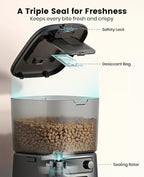 oneisall Automatic Cat Feeder, 2.4G WiFi Cat Food Dispenser with App, 12 Cups/3.5L Auto Cat Feeder for Dry Food, Timed Cat Feeder with Portion Control for Small Pets Indoor | Timed Meals, Feed Now, Feeding Logs, Slow Feed, Precise Portion, Dual Power B...