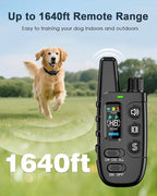 Shock Collar for Dogs, IP67 Waterproof Dog Training Collar with Remote Control, 3 Modes: Beep, Vibration, Safe Static, Rechargeable Adjustable for 15-110lbs Medium Large Dogs