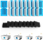 HINTON Pet Water Fountain Replacement Filters & Pre-Filter Sponges for 3.2L/7L/12L Dog and Cat Water Fountain - 9 Pack Filters & 9 Pre-Filter Sponges