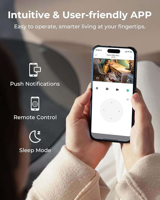 IMILAB 2.5K Indoor Camera, Room Camera for Bedroom, Dog/Pet/Baby/Nanny Cam with Xiaomi Home App, 360° Pan & Tilt Home Security Cam, Night Vision, Two Way Audio, 2.4GHz WiFi (C21 2 Pack)