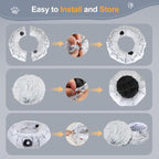 Cat Tunnel Bed for Indoor Cats, XL Christmas Tree Skirts Washable Warm Soft Indoor Cat Donut Tunnel, Multifunctional Cat Interactive Playground Toys for Felines Pet Christmas Tree Decoration