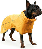 Skmeditec Dog Raincoat with Hood, Waterproof Puppy Rain Coat, Windproof Breathable Jacket with Mesh Lining, Outdoor Hiking Shell Coat for Medium Sized Dogs