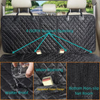 ANOSOSPECIAL Dog Car Seat Cover for Back Seat, Waterproof X Large Rear Seat Protector for Pet Auto SUV Truck (XL, Black)