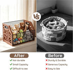 Dog Toy Basket, Chew-Proof Dog Toy Box, Wooden Pet Toy Storage | Spacious Toy Storage Bin for Pet Toys, Treats & Home Supplies, Toy Box for Living Room