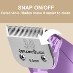 30# Dog Blade Set Compatible with Andis/Oster A5,Wahl KM10 Series Clipper | Size 30 Cut Length 1/50"(0.5mm)，Made of Ceramic Blade & Stainless Steel Blade,10 Pack