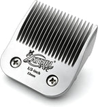 Size 3-3/4FC Detachable Pet Grooming Clipper Blade with Ceramic Cutter, 13mm 1/2 Inch Cut Length, Silver, Compatible with Andis, Oster A5, Wahl KM10, 1 Pack