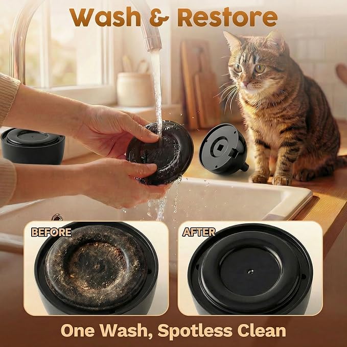 Interactive Cat Toys for Indoor Cats, 360° Automatic Spin Flying Bird Wand | 8cm Suction Cup & Weighted Base, Silicone-Protected Rod, USB Rechargeable with Replaceable Feather & Streamer Attachments
