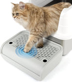 Litter Box Step, Cat Step Ramp Catcher with Filter Function, Grey | Litter Box Ramp for Kittens & Old Cats, Washable, Anti-Tracking, Non-Slip Litter Catcher, Easy to Clean