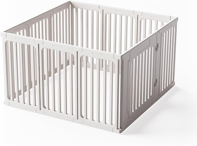 30" Plastic Dog Playpen, 11-Panel Lightweight Pet Play Pen | No-Tool Assembly, Foldable, Quiet & Safe for Small/Medium Dogs & Cats, Indoor Use