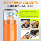 Dog Nail Grinder with 4 LED Lights, 3 Speeds Super Quiet for Pets | Low Vibration, Electric Pet Nail Grinder with 4 LED Light, Painless Paw Grooming & Smoothing for Small to Large Dogs (Orange)