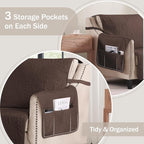 Quilted Recliner Chair Covers, Soft Lazy Boy Chair Covers, Water-Repellent Recliner Covers, Pet Friendly Chair Cover for Dogs Cats, Washable Furniture Sofa Protector (Recliner 22", Brown)