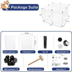 BRIAN & DANY Dog Playpen Portable for Small Animals, Dog Play Pen Indoor, Transparent Pet Playpen for Puppies, Cats, 40" L x 40" W x 28" H | Dog Play Pen Indoor, Transparent Pet Playpen for Puppies, Cats, 40" L x 40" W x 28" H