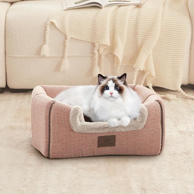 WINDRACING Cat Bed for Indoor Cats - Cat Cave Beds Cat House Cat Tent with Removable Washable Cushioned Pillow, Soft Kitten beds,Cat Beds & Furniture, for Small and Medium Pet Bed
