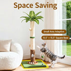 35" Tall Palm Tree Cat Scratching Post Vertical for Indoor Cats | Vertical Pole Post for Indoor Cat