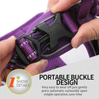 JUXZH Truelove No Pull Dog Harness with Easy Control Handle and 2 Leash Attachments ,Reflective Adjustable Pet Vest