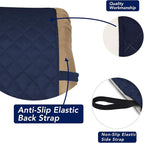 PureFit Reversible Recliner Chair Covers Couch Covers for Dogs, 19 in | Navy/Ivory, Water Resistant Couch Protector, Washable Pet Couch Cover with Non Slip and Elastic Straps For Kids
