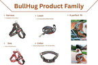 BULLHUG Adjustable Dog Harness– No Pull, No Choke – for English Bulldogs, French Bulldogs, Pugs & Broad-Chested Breeds – Easy, Safe Walks (Teal, Medium)