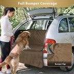 F-color SUV Cargo Liner for Dogs - Heavy Duty Cargo Cover for Mid-Size SUVs | Water Resistant, Bumper Flap, Non-Slip Mat, Car Trunk Dog Car Seat Cover Prevents Scratches Pet Hair Mud Dirt for Sedans Vans