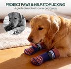 Kuoser Dog Socks for Hardwood Floors Anti Slip, Grippy Socks for Dogs to Prevent Licking Paws, Comfy Booties Dog Anti Scratch Socks Pet Protectors for Jnjured Paw, 4 Pack-S