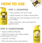 LEGITPET Oatmeal Dog Shampoo & Conditioner Itch & Allergy Relief with Honey & Aloe Hypoallergenic Gentle Calming Formula for Sensitive Skin & Dandruff Safe for Puppies Best for All Breeds 2 x 16oz