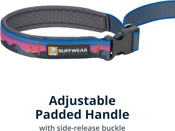 Ruffwear, Crag Dog Leash, 6 ft Reflective Everyday Lead, Swiveling Talon Clip, Padded Handle, Hands‑Free Waist‑Worn Option, Traffic Handle with Accessory Loop, Alpine Dusk