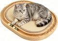 Sisal Cat Scratcher Toy, Natu sisal cat Scratching pad, Ball Track Wooden Interactive Cat Toy Ball, Catnip Ball, for Cats Chasing, Hunting, Mental Physical Exercise Puzzle