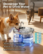 WEPIOU 95oz/2.8L Glass Cat Water Fountain, Multi-Stage Filter, Ultra-Quiet | Automatic Glass Pet Water Fountain, Scientific Gold Capacity for 1-2 Cats, Borosilicate Glass Waterer to Reduce Feline Acne