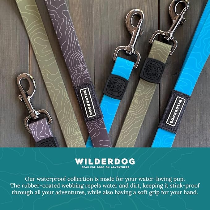 Wilderdog Waterproof Dog Leash - Repels Water & Dirt - Tie Dye
