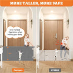 Upgrade 120" Retractable Baby Gates Extra Wide with Reinforced Strips, Mesh Retractable Dog Gate for Garage, 41" Tall Retractable Gate Indoor Outdoor for Pet and Baby-Grey