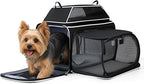 Lekereise Top and Side Expandable Pet Carrier 18x11x11Inch Delta American United Airline Approved Soft Sided Underseat Travel Carriers for Small Dogs Cats with Locking Safety Zippers Anti-Scratch Mesh