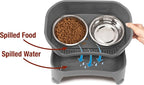 Neater Feeder Express Mess Proof Dog Bowls Elevated for Medium to Large Sized Breed, No Spill Raised Dog Food Bowl Stand, Stainless Steel Food and Water Bowl Set, Pet Dish Feeding Station, Grey