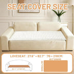Couch Cover for Dogs Washable,Non Slip Fuzzy Durable Pet Friendly Cozy | Soft Slipcovers for 3 Cushion Sofa Cover,Plush Thick Protector Fits Mat Bed Leather & Fabric Couches (Beige 27.6"x82.7")