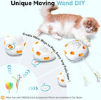 ORSDA Interactive Cat Toys for Indoor Cats, 5-in-1 Hide and Seek Kitten Toys, Interactive Automatic Rechargeable Electric,Whack-A-Mole Exercise Kicker Toy for Indoor Cats