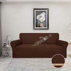 Easy-Going 100% Waterproof Couch Cover, 3 Cushion Couch Slipcover for Sofa | Leakproof Sofa Cover, Stretch Jacquard Furniture Protector Against Stain Spill from Kids, Pets, Dog (Sofa, Coffee)