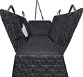 Meginc Dog Car Seat Cover for Back Seat, 54" Waterproof Dog Car Hammock with Mesh Window and Side Flaps, 600D Oxford Fabric Pet Seat Protector for Cars, SUVs & Mid-Size Trucks, Black