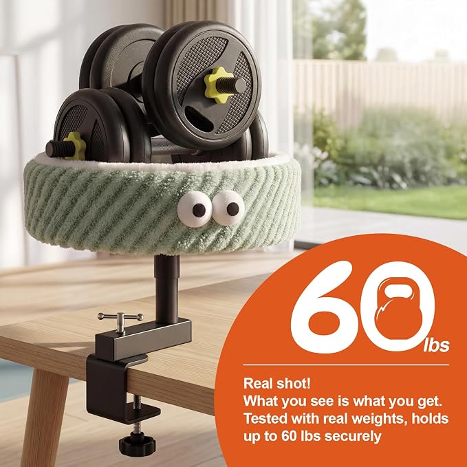 Cat Desk Bed, 2-in-1 Clamp On Desk Mount Perch & Nest, 360° Rotating Adjustable, 60 LBS Safe Weight Capacity, Washable Cushion for Small & Large Cats, Home Office Desk Hammock (Green)