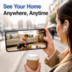 3MP Indoor Security Camera for Baby Monitor,5G/2.4G, 2Pack | Home Camera for Baby/Dog, Pan/Tilt, Smart Motion Tracking, 3X Zoom, Color Night Vision, Two-Way Talk, SD/Cloud