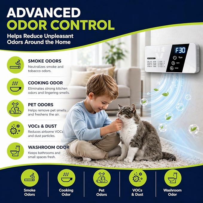 ProGuard® Ozone Odor Eliminator for Strong Odor 99% Cat Litter Deodorizer Poof Odor Eliminator for Dogs, Negative Ion Air Purifier for Pets,Smoking, Painting, Kitchen,Toilet,Bedroom