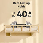 FUKUMARU Cat Wall Shelves, 4 in 1 Set, Beige | Stable Wooden Wall-Mounted Furniture Set, Climbing Tree with Hammock, Bed, Perch and Scratching Mat